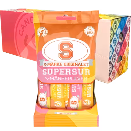 S-Märke Supersurt Pulver 5-pack x 20st