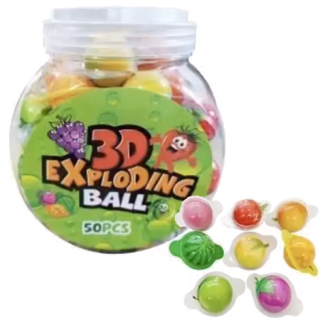 3D Fruktmix Exploding Ball 10g x 50st