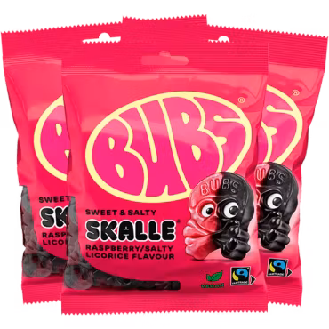 3st - Bubs Hallon/Lakritsskalle 90g
