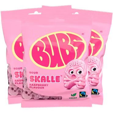 3st - Bubs Hallonskalle skum 90g