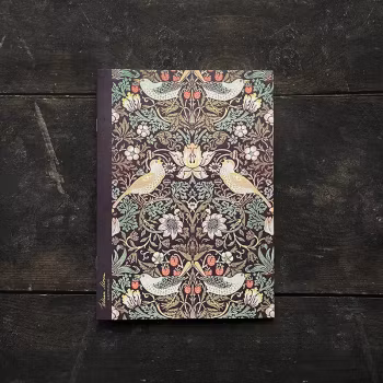 Anteckningsbok A5– vinröd Strawberry Thief