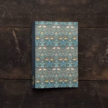 Anteckningsbok A5– Strawberry Thief grön