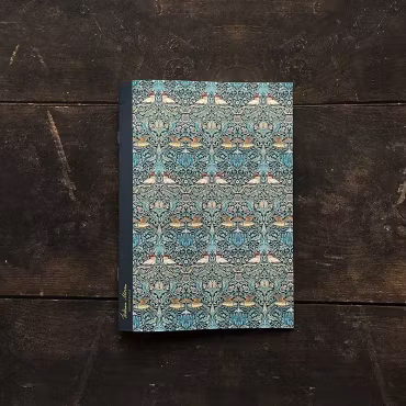 Anteckningsbok A5– Strawberry Thief grön