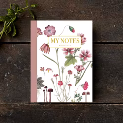 Anteckningsbok A5– Rosa blomster