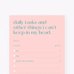 Anteckningsblock -Dagens uppdrag