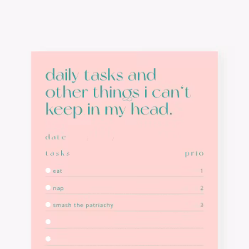 Anteckningsblock -Dagens uppdrag