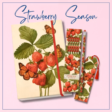 Anteckningsbok A5-Jordgubbar