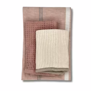 Kökshandduk och kökstrasor 3-pack-Rosa