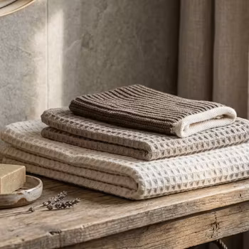 Kökshandduk och kökstrasor 3-pack-Brun