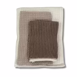 Kökshandduk och kökstrasor 3-pack-Brun