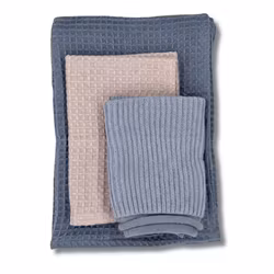 Kökshandduk och kökstrasor 3-pack-Blå