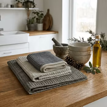 Kökshandduk och kökstrasor 3-pack-Grön