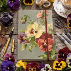 Anteckningsbok A5-Penséer