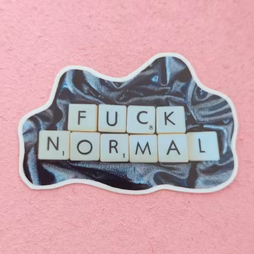 Klistermärke - FUCK NORMAL