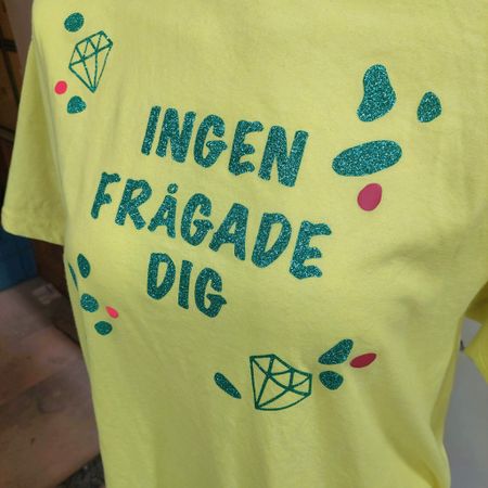 T-SHIRT MED TRYCK - Ingen frågade dig