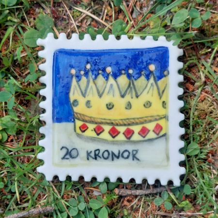 FRIMÄRKE i porslin - Krona