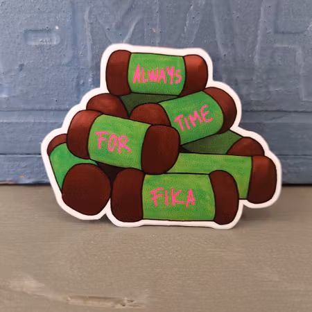 Klistermärke - ALWAYS TIME FOR FIKA