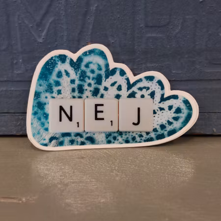 Klistermärke - NEJ (moln)