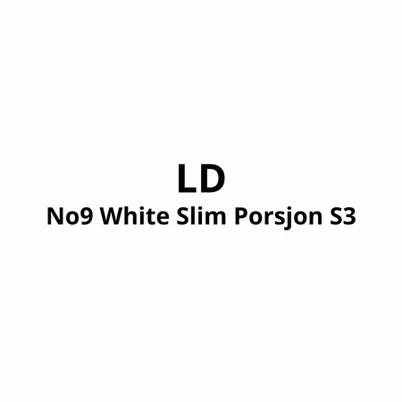 LD No9 White Slim Porsjon S3 | 10stk