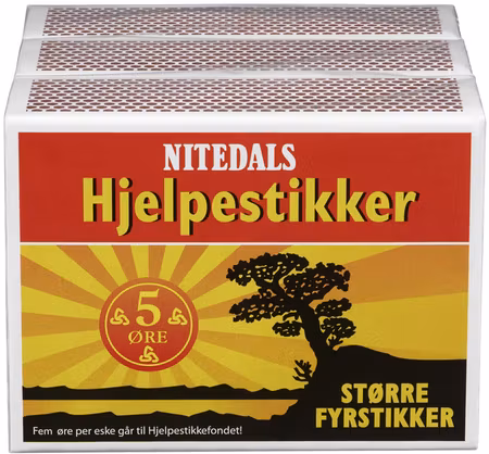Fyrstikker 3pk Nitedals - 29,90,-