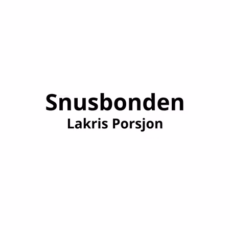 Snusbonden Lakris Porsjon | 10 stk - 989,-