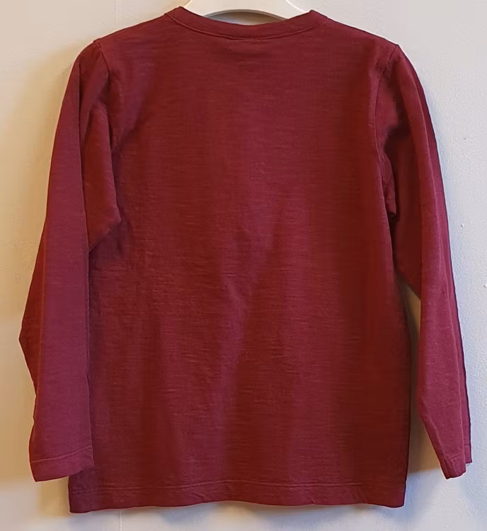 Vinröd långärmad t-shirt Padle-26 från Kids Up.