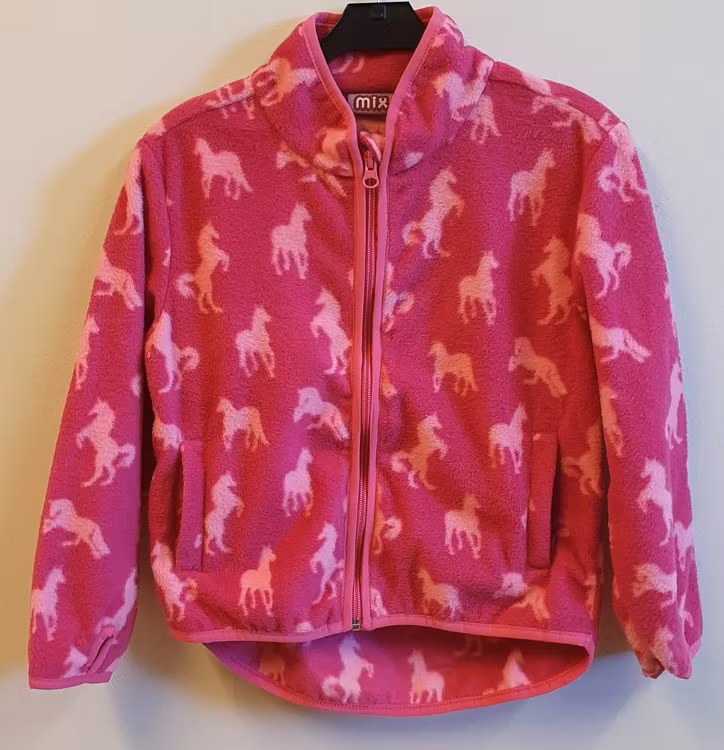 Rosa fleecejacka från Mix