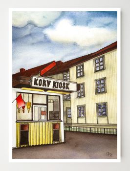 Korv kiosk Konstkort