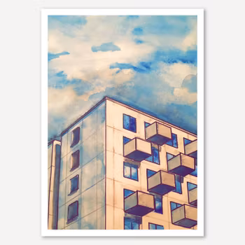 Vita Björn miniprint