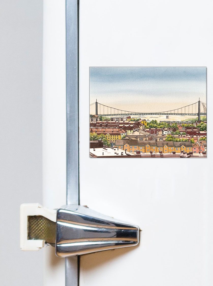 Älvsborgsbron liggande Magnet