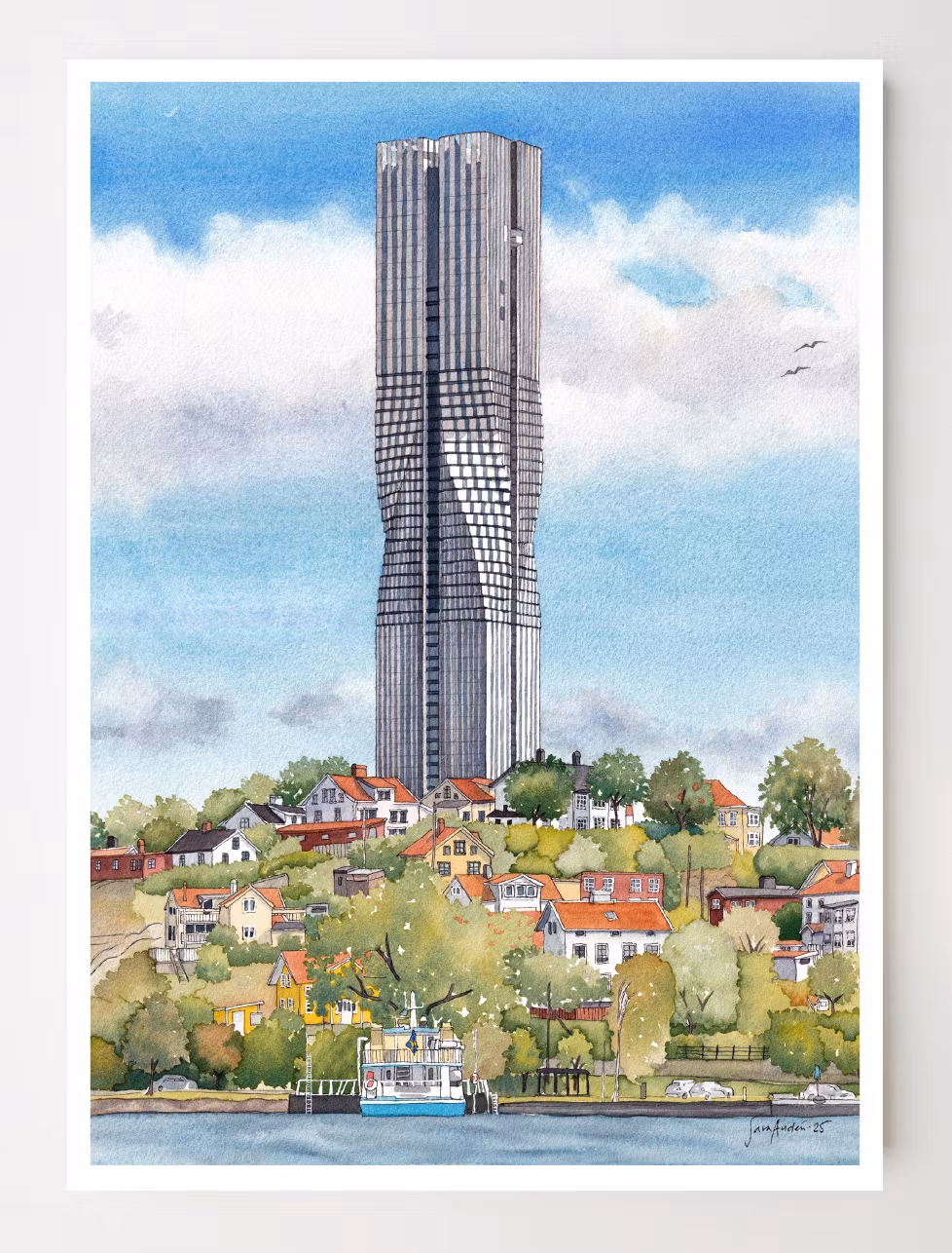 Slottsberget/Karlatornet Konstkort