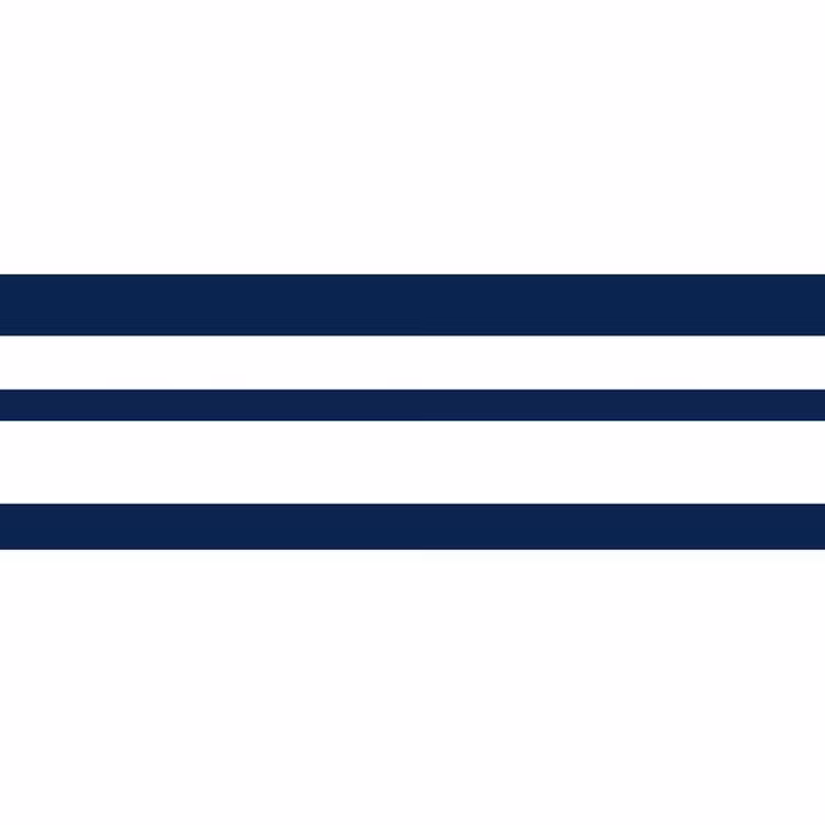 Vattenlinjestripe 90mm Vit