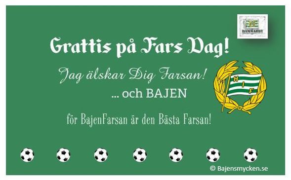 Jag är en Bajenfarsa armband inkl grattiskort