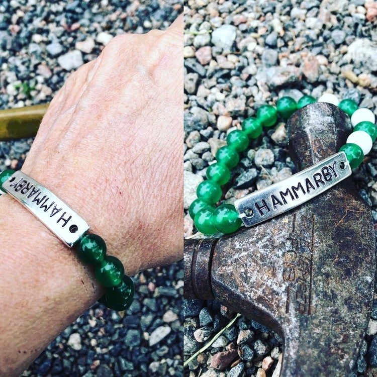 Pärlarmband med stansbricka