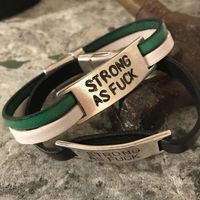 STRONG AS FUCK  -  olika BREDA läder