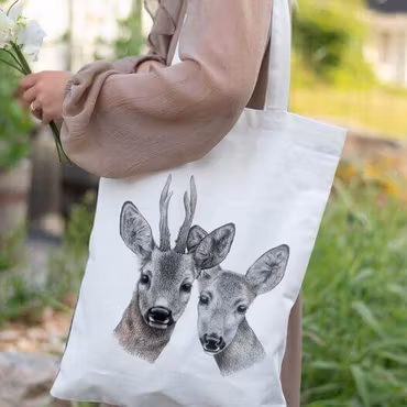 Tygkasse rådjur- CHARLOTTE NICOLIN