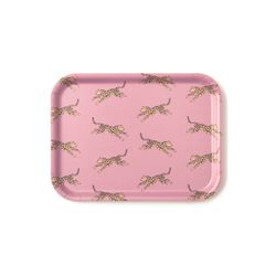 Bricka 27x20 rosa Leopard