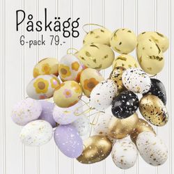 Påskägg stänk svart