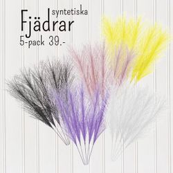 Påskfjädrar syntetiska gula
