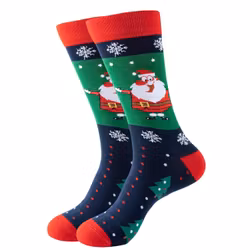 Julstrumpor tomte glad