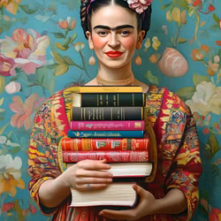 Vykort Frida Kahlo böcker