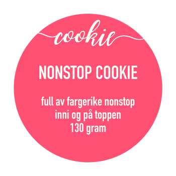 NONSTOP COOKIE - med fargerik nonstop - 130 gr