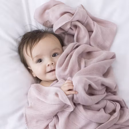 Single Muslin Blanket Rose - PINK OCTOBER