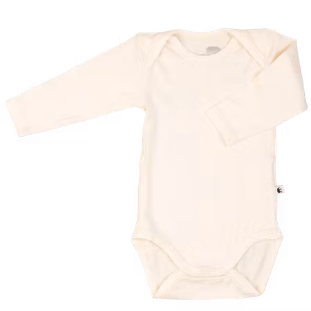 Bamboo Baby Long Sleeve Body - CREAM