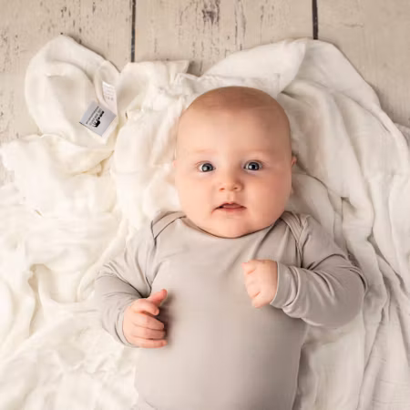 Bamboo Baby Long Sleeve Body - GREY