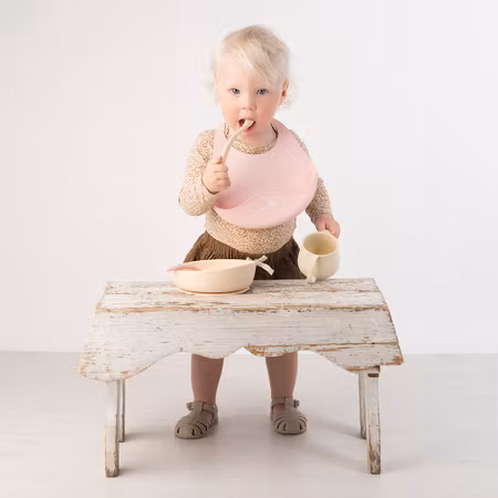 Silicone Bib - Rose