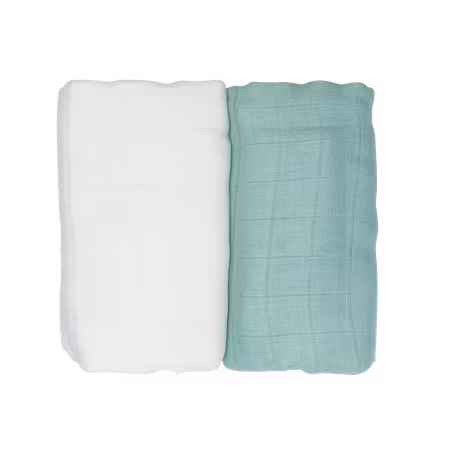 Muslin Blanket Green / White