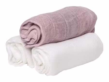 Muslin Squares Rose/ White