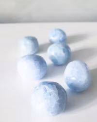 Blå kalcit,  cuddle stone (stora)