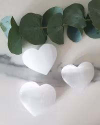 Stort selenithjärta ca 75mm